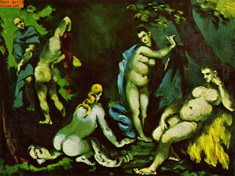 Versuchung des heiligen Antonius nach Cézanne Gemäldeimitation